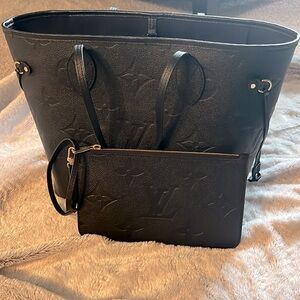 Louis Vuitton black Empreinte Neverfull MM